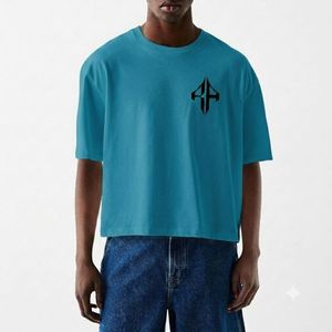 Camiseta Extra Grande de Primera Calidad para Hombre, 100% Algodón, con Logotipo Personalizado Serigrafiado, Color Azul Marino, de Secado Rápido y Cuello Redondo - Product Image 4