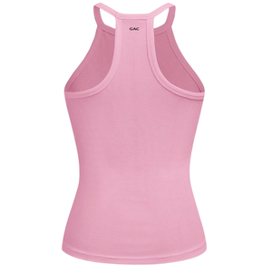 Débardeur côtelé dos nageur pour femme, sans manches, coupe ajustée, en maille extensible, décontracté, été, doux, respirant, séchage rapide, couleur unie - Product Image 2