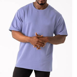 Logo personnalisé, 200g, tricoté, lourd, décontracté, respirant, surdimensionné, strass, 100% coton, streetwear, lavage à l'acide, vêtements d'été - Product Image 1