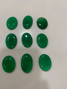 Pierre naturelle Onyx vert ovale cabochon pour la fabrication de bijoux en pierres précieuses, vente en gros de bijoux, qualité supérieure, couleur verte, propriétés curatives - Product Image 2