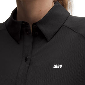 Polo de Manga Larga de Secado Rápido de Última Tendencia para Mujer, Transpirable, Elástico, con Logotipo Personalizado, Informal, Marca Privada - Product Image 4