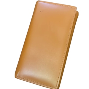 Trifold <b>Long</b> Organizer <b>Wallet</b> Smooth Leather Exterior Zipper Pocket Internal Snap Button Flap Multi Card Slots Cash Compartment - Product Image 1