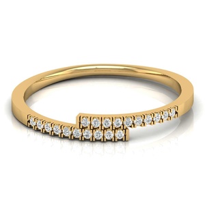 เครื่องประดับผู้หญิงแบบคลาสสิก10K 18K แข็งทองขนาด10K แหวนฝังเพชรที่ปลูกในห้องทดลองแหวนแฟชั่นล่าสุด - Product Image 1