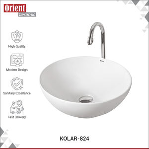 Lavabo de Cerámica Blanco de Diseño Único y Alta Calidad, Suministro Directo de Fábrica, para Baño - Product Image 2