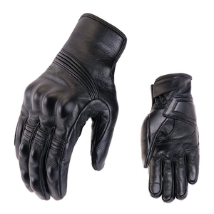 Guantes de Carreras de Cuero para Dedos Completos, Antideslizantes, con Cierre de Gancho y Bucle, Unisex, para Conducir al Aire Libre - Product Image 6