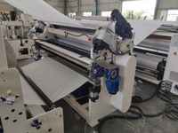 Ligne de fabrication automatique de papier toilette haute vitesse, certifiée CE, impression bicolore et gaufrage à la colle