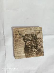 Artesanías de Diseño Popular, Posavasos de Madera Reutilizables Ecológicos de Alta Calidad, Hechos a Mano con Madera Maciza, Diseño Personalizado Rústico - Product Image 5