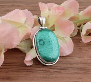 Collar Unisex con Colgante Grande de Circonita Natural, Plata de Ley 925, Chapado en Platino, Joyería Vintage con Piedras Preciosas, Dijes Hechos a Mano de Mohave - Product Image 5