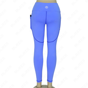 OEM personnalisé solide écologique léger sans couture respirant Yoga Leggings taille haute Spandex/Polyester taille élastique - Product Image 3