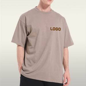 Alta calidad 300gsm 100% algodón pesado de gran tamaño Drop Shoulder Camiseta de manga corta en blanco para hombres OEM Impresión de logotipo personalizado - Product Image 1