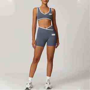 Ensemble de sport 2 pièces pour femme 2026 : Legging de yoga imprimé léopard personnalisé et soutien-gorge de sport à manches longues avec maintien élevé - Product Image 6