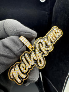 Nelly rvms PASS Diamond Tester 2 "Enamel painting VVS Moissanite Diamond iced OUT 925จี้เงินแร็ปเปอร์สั่งทำ - Product Image 3