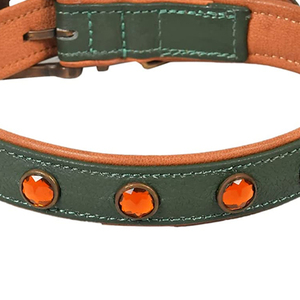 Competitive Rates Studded Leather Collar For Dogs <b>Machine</b> Stitched Long Term Use Premium Texture Comfortable Dog Leather Collar - Product Image 5