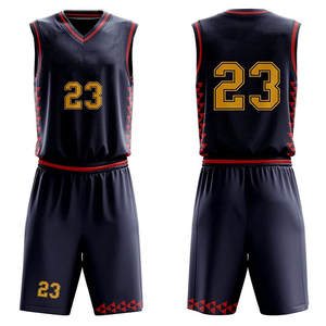 Vente flash - Ensemble d'uniformes de basket-ball personnalisés imprimés par sublimation |   Shorts en jersey sans manches avec cordon de serrage |   Été, séchage rapide, respirant - Product Image 3