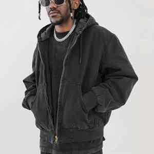 Sweat à capuche pour homme en coton épais avec impression en relief, personnalisable, de luxe, en coton, à capuche, sur mesure - Product Image 3