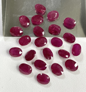 Rubí de Mozambique Calentado 100% Natural de Alta Calidad, Corte Ovalado Calibrado de 6x8mm, Color Rojo Rosado, Gema Suelta para Joyería - Product Image 4