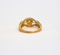 Bague en or jaune massif 14 carats avec diamant de laboratoire rond de 1 carat, brillant et poli, alliance de mariage pour femme, couleur D à G, pureté IF SI2