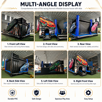 Structure gonflable commerciale durable et portable avec toboggan aquatique pour les fêtes d'anniversaire des enfants, les événements, la location et les entreprises, personnalisable