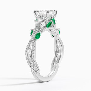 BOJ <b>Ring</b> 0139 Asscher Cut 925 <b>Silver</b> Luxe Secret Prong Setting <b>Solitaire</b> Diamond <b>Ring</b> 2ct D Color VVS1 Moissanite GRA Certified - Product Image 2