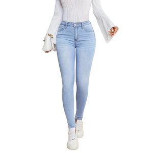 Jeans en denim pour femmes, coupe classique, style streetwear, fabricant de denim - Product Image 1