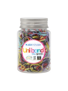 Bandes élastiques pour cheveux en TPU, fabriquées en Corée, unisexes, personnalisées OEM ODM, dans une bouteille en plastique, non toxiques, élastiques, certifiées OEKO-TEX - Product Image 1