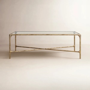 Modern <b>Round</b> Brass Coffee <b>Table</b> Handmade Metal Living Room Furniture Contemporary Design - Product Image 6