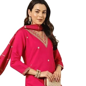 Alta demanda Moda de alta calidad pura viscosa seda romana Cachemira Kurti ropa India regional - Product Image 1