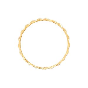Par de Brazaletes de Oro Amarillo con Diamantes Cultivados en Laboratorio, Redondos, de Doble Hilera - Product Image 4