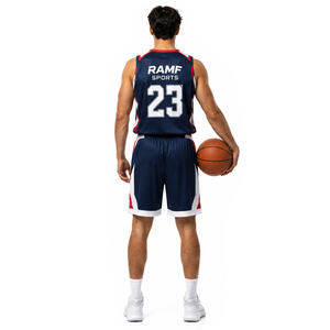 Conjunto de Uniformes de Baloncesto Reversibles de Doble Cara al por Mayor, Transpirables, de Poliéster, con Logotipo Personalizado - Product Image 3