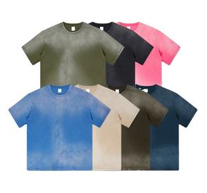 T-shirt délavé à l'acide de haute qualité en polyester/coton, jersey décontracté, designs personnalisés, vente en gros, streetwear - Product Image 6