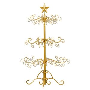 Supporto per Albero di Natale in Ferro Battuto da 90 cm, per Interni ed Esterni, Decorazione Natalizia per Feste e Casa, Espositore in Metallo per Ornamenti Natalizi - Product Image 1
