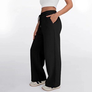 Pantalones Casuales Transpirables para Mujer, Pantalones de Cintura Alta con Bolsillos, Venta al Por Mayor - Product Image 2