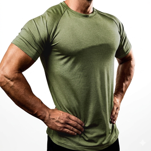 Camiseta Clásica de Algodón Premium para Hombre, Tela de Punto Suave y Transpirable, Top Informal de Moda, Ropa de Calle de Verano, Venta al Por Mayor - Product Image 1