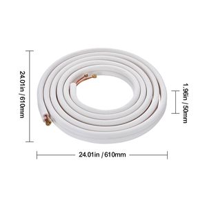Kit de conduites mini-split de 25 pieds pour climatisation et chauffage, tubes en cuivre de 1/4 po et 3/8 po DE avec isolation triple couche en PU - Product Image 2