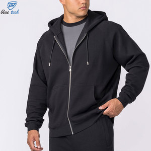 Custom Men's Full <b>Zip</b> Hoodie Heavy Cotton Fleece <b>Hooded</b> Sweatshirt Private Label OEM ODM Wholesale Manufacturer - Product Image 2