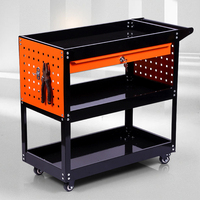Armoire Métallique Roulante à Trois Niveaux pour Réparation Automobile, 7 Tiroirs, Verrouillage à Clé, Options OEM/ODM, Capacité de Charge 300 kg, Longueur Personnalisable