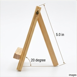 <b>Wood</b> A-Frame Display Stand 3.0 Width 1.8 Depth Natural Finish <b>Rustic</b> Design Tabletop Home Decoration Birthday Anniversary - Product Image 3