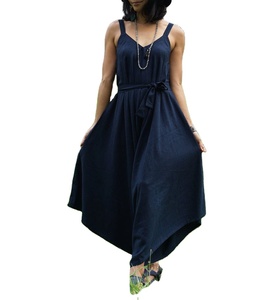 จั๊มสูทผ้าฝ้ายคอวีทรงโบฮีเมียนแขนกุดโชว์หลังเซ็กซี่สำหรับใส่ไปทะเล รุ่นใหม่ล่าสุดปี 2026 - Product Image 2