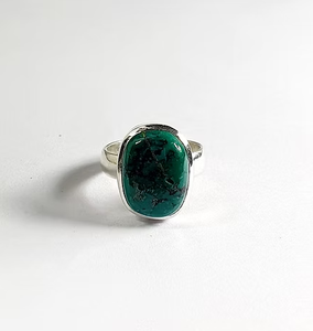Oval shape 925 Sterling Silver Natural <b>Turquoise</b> <b>Ring</b> (6.0 Grams) Customization Simple Design Best for Gifts - Product Image 2