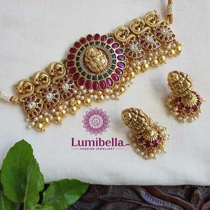 24K <b>Gold</b> & Rhodium Plated Designer <b>Jewelry</b> <b>Set</b> with Zircon - Product Image 1