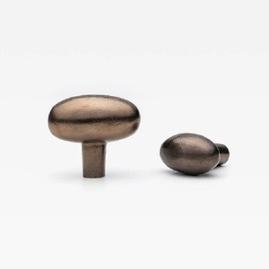 Fancy Brass Oval Cabinet Knob Modern Minimalist Design Furniture Bronze Handle for Drawer <b>Wardrobe</b> Hotel Use Durable - Product Image 5