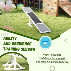 Rampa per Agility Canina, Ostacolo per Addestramento Facile con Dondolo per Animali Domestici - Product Image 6