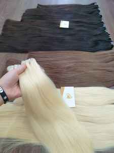 For Genius Weft 100% Real Virgin Vietnamese Remy <b>Hair</b> <b>Extensions</b> Ombre <b>Light</b> <b>Color</b> Cuticle Aligned Tape Bleached Geni - Product Image 4