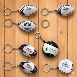 Porte-clés de balle de sport assortis Promotion en vrac Porte-clés de balle de sport assortis Porte-clés en cuir Porte-clés pour les amateurs de sport Porte-clés cadeau - Product Image 5
