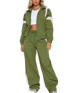 Chaqueta Deportiva Cortavientos para Mujer, Ligera, Transpirable, Estampada, de Poliéster/Nailon, de Secado Rápido, con Cierre y Logotipo Personalizado - Product Image 5