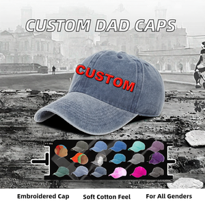 Gorra de Béisbol de Lona Bordada Personalizada, 6 Paneles, Ajustable, Impresión Digital, Color Sólido, Unisex, Casual, para Exteriores, para Adultos, Lavada - Product Image 3