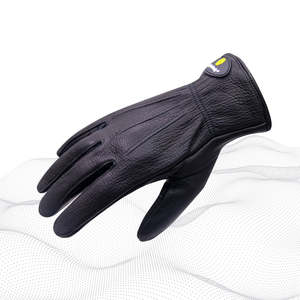 Guantes de Conducción de Piel de Ciervo Negros - Product Image 5