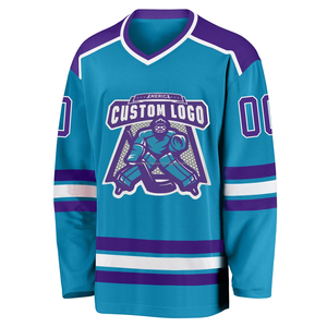 Maillot de hockey sur glace vert personnalisé pour homme, col en V, maille respirante, écologique, logo personnalisé, uniforme d'équipe - Product Image 4