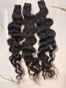 Extensiones de Cabello Humano Indio 100% Natural Sin Procesar de un Solo Donante, Color Natural, Venta al Por Mayor Directo de Fábrica - Product Image 4