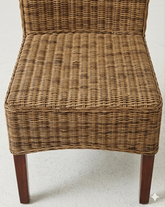 Silla lateral de mimbre Natural con estilo rústico y acogedor, sillón lateral Mawar sin brazos - Product Image 4